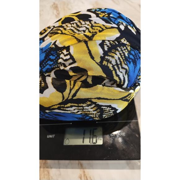 Nine West Blue Bright Surf/Sunflower Abstract Halter Stretch Maxi Dress Sz14-$98 - Picture 11 of 14